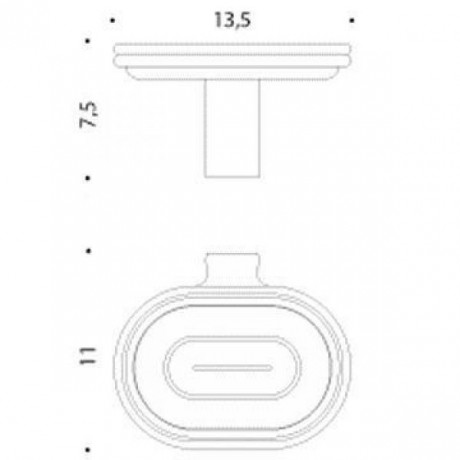 Мыльница COLOMBO DESIGN LUNA B0101 настенная цвет хром