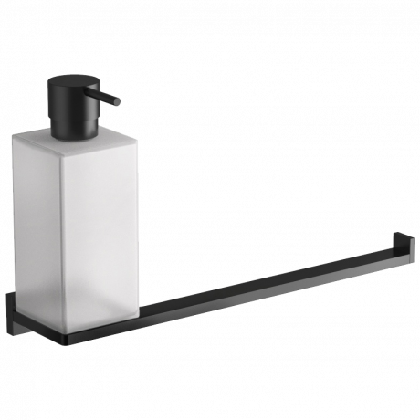 Полотенцедержатель с дозатором COLOMBO DESIGN LOOK B1674.NM настенный цвет черный матовый