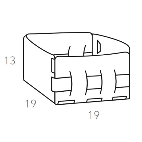 Корзинка COLOMBO DESIGN ADJ 1019.01/03 настольная напольная цвет черный/серый