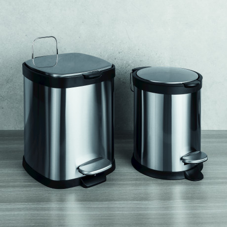 Ведро COLOMBO DESIGN COMPLEMENTI B9212 напольное с крышкой с педалью 3 л цвет нержавеющая сталь