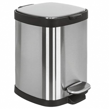 Ведро COLOMBO DESIGN COMPLEMENTI B9213 напольное с крышкой с педалью 5 л цвет нержавеющая сталь