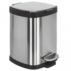 Ведро COLOMBO DESIGN COMPLEMENTI B9213 напольное с крышкой с педалью 5 л цвет нержавеющая сталь