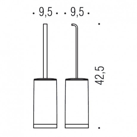 Ершик COLOMBO DESIGN TIME W4207 настенный цвет хром