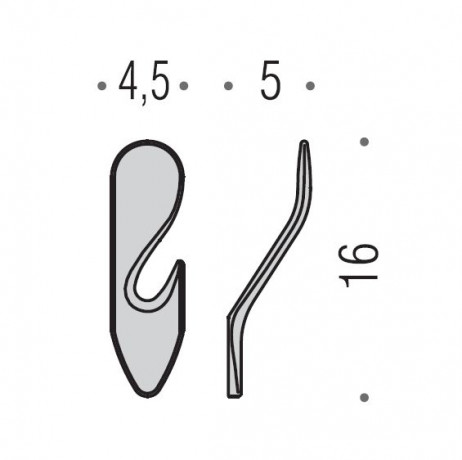 Крючок COLOMBO DESIGN KHALA MH17 одинарный цвет хром