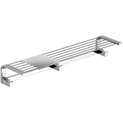 Полочка COLOMBO DESIGN TIME W4275 с крючками с металлической полочкой цвет хром