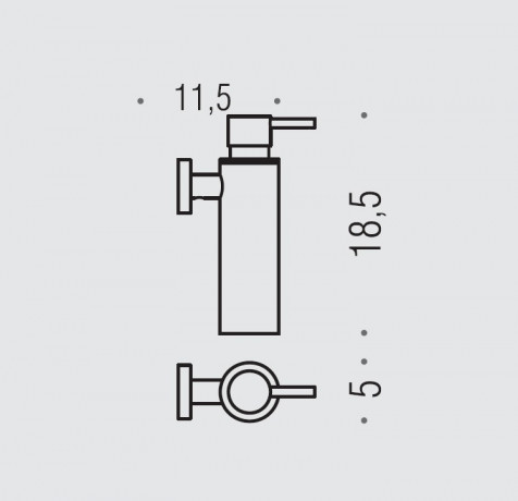 Дозатор COLOMBO DESIGN PLUS W4981 настенный цвет хром