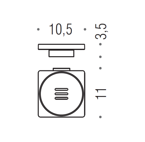 Мыльница COLOMBO DESIGN MINI Q B5001 подвесная цвет хром