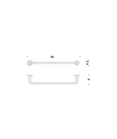 Полотенцедержатель COLOMBO DESIGN BASIC B2710 широкий цвет хром