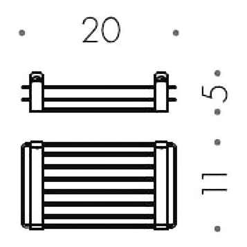 Полочка корзинка COLOMBO DESIGN ANGOLARI B9631 одинарная цвет хром