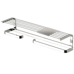 Полочка COLOMBO DESIGN TIME W4276S с бумагодержателем с полотенцедержателем с металлической полочкой цвет хром