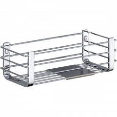 Полочка корзинка COLOMBO DESIGN ANGOLARI B9632 одинарная с металлической полочкой цвет хром