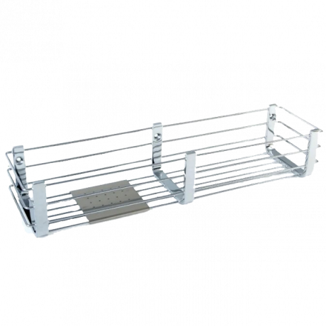 Полочка корзинка COLOMBO DESIGN ANGOLARI B9633 одинарная с металлической полочкой цвет хром