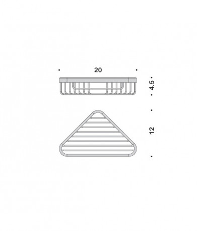 Полочка корзинка COLOMBO DESIGN BASIC B2732 угловая цвет хром