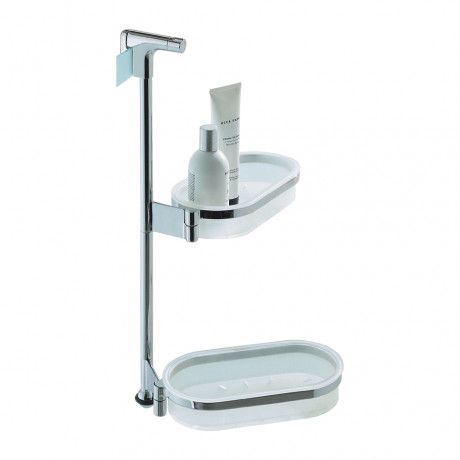 Полочка корзинка COLOMBO DESIGN ANGOLARI B9710 двойная цвет хром