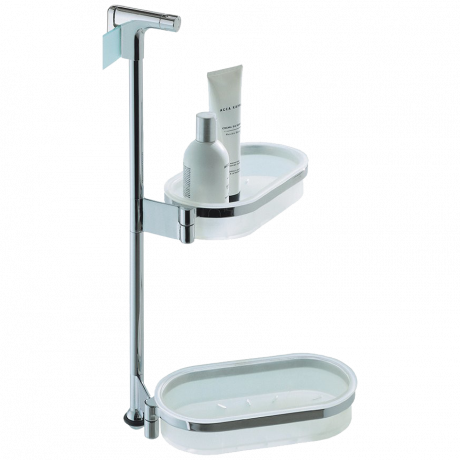 Полочка корзинка COLOMBO DESIGN ANGOLARI B9710 двойная цвет хром