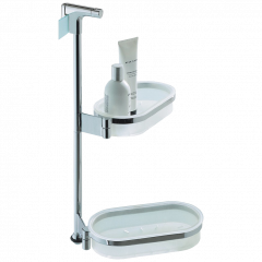 Полочка корзинка COLOMBO DESIGN ANGOLARI B9710 двойная цвет хром