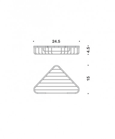 Полочка корзинка COLOMBO DESIGN BASIC B2734 угловая цвет хром