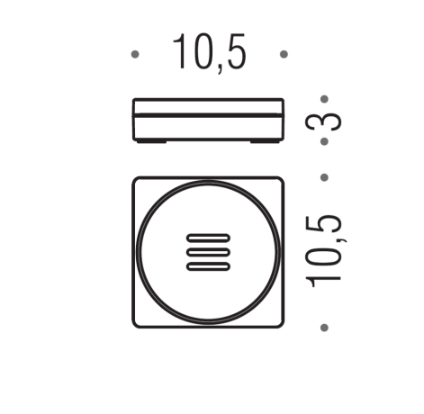 Мыльница COLOMBO DESIGN MINI Q B5040.GM настольная цвет графит матовый