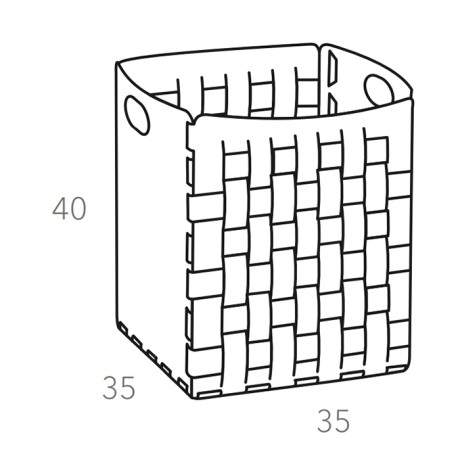 Корзинка COLOMBO DESIGN ADJ 1047.09/30 настольная цвет коньяк/бордо