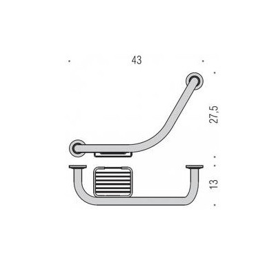 Поручень COLOMBO DESIGN CONTRACT B9722 цвет хром