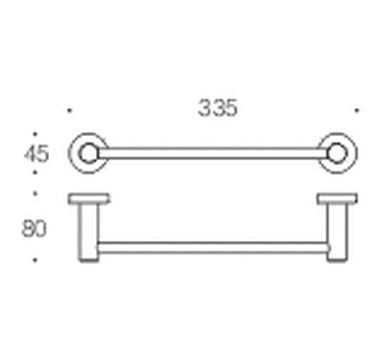 Полотенцедержатель COLOMBO DESIGN PLUS W4909 широкий цвет хром