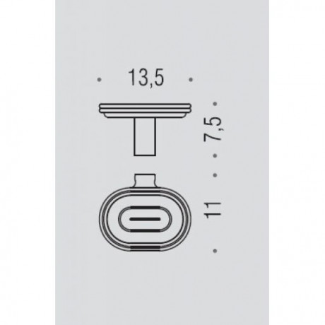 Мыльница стекло COLOMBO DESIGN LUNA B0151 Запасная часть цвет хром