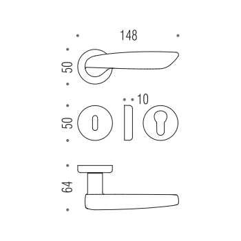 Дверная ручка Colombo Design DAYTONA PF11RSB золото