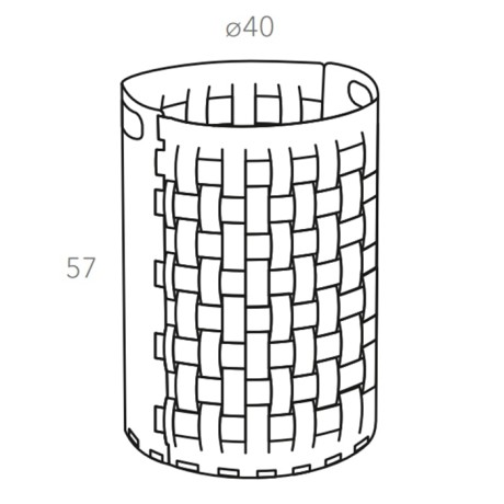 Корзина для белья COLOMBO DESIGN ADJ 2057.03/01 напольная цвет серый/черный