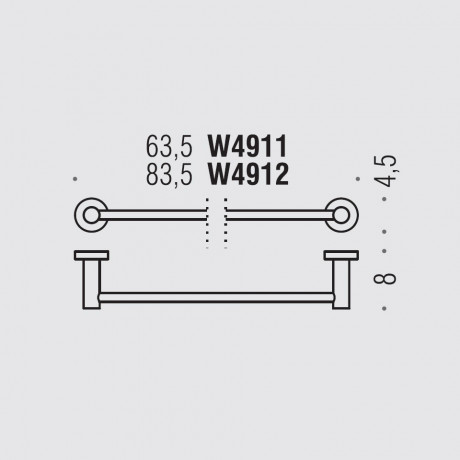 Полотенцедержатель COLOMBO DESIGN PLUS W4912 широкий цвет хром