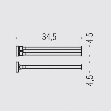 Полотенцедержатель COLOMBO DESIGN PLUS W4913 двойной цвет хром