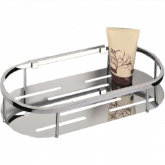 Полочка корзинка COLOMBO DESIGN ANGOLARI B9641 одинарная съемная цвет хром