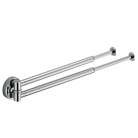 Полотенцедержатель COLOMBO DESIGN PLUS W4914 двойной выдвижной цвет хром