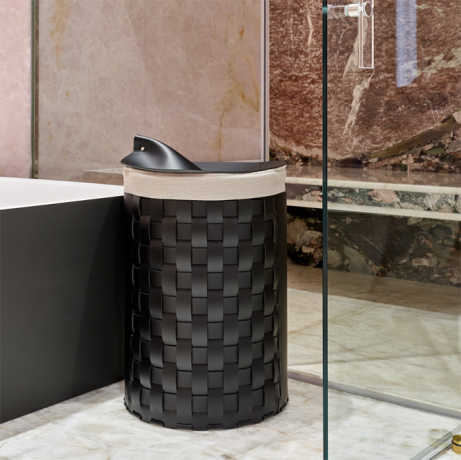 Корзина для мусора COLOMBO DESIGN ADJ 2035.01/03 напольная цвет черный/серый