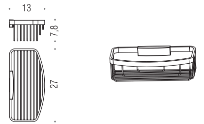 Полочка корзинка COLOMBO DESIGN ANGOLARI B9646 одинарная съемная цвет хром