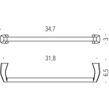 Полотенцедержатель COLOMBO DESIGN ROAD B8009.CB широкий цвет {хром,carbonium}