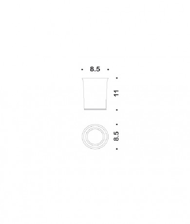 Стакан COLOMBO DESIGN LINK B2441 настольный цвет хром