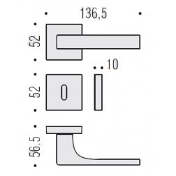 Дверная ручка Colombo Design ROBOCINQUE S ID71RSB белый матовый