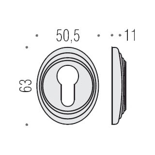 Накладка под цилиндр Colombo Design Rosetta DB13 бронза