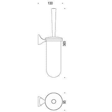 Ершик COLOMBO DESIGN MELO B1207 настенный цвет хром