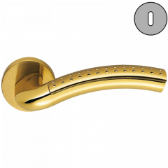 Дверная ручка Colombo Design MILLA LC41R золото/золото матовое в комплекте с накладками под ключ для межкомнатных дверей