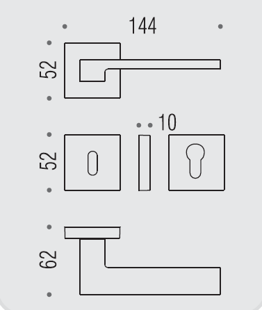 Дверная ручка Colombo Design ZELDA MM11RY хром в комплекте с накладками под цилиндр
