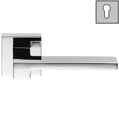 Дверная ручка Colombo Design ZELDA MM11RY хром в комплекте с накладками под цилиндр