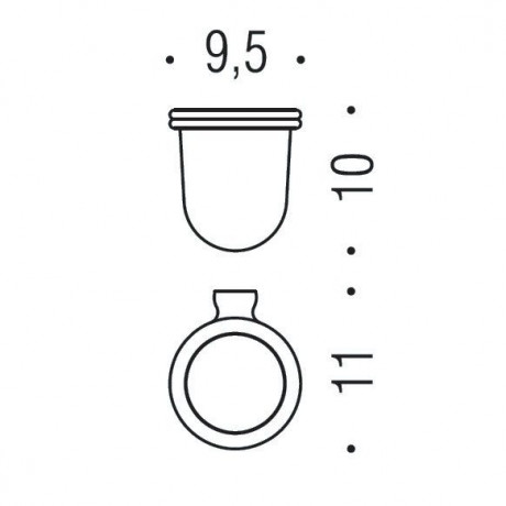 Стакан COLOMBO DESIGN LUNA B0102 настенный цвет хром