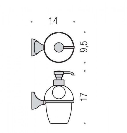 Дозатор COLOMBO DESIGN MELO B9306 настенный цвет хром