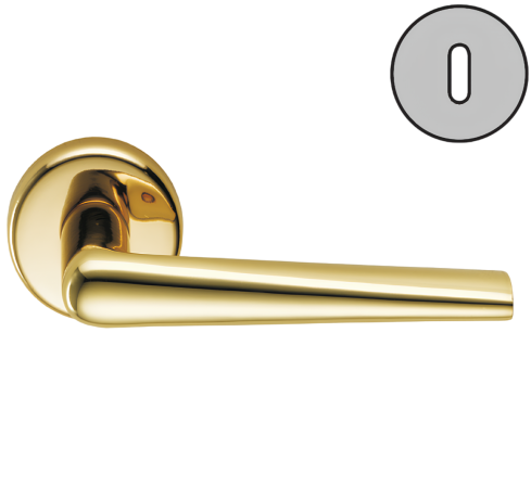 Дверная ручка Colombo Design ROBOTRE CD91R золото в комплекте с накладками под ключ для межкомнатных дверей
