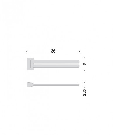Полотенцедержатель COLOMBO DESIGN LINK B2413 двойной цвет хром