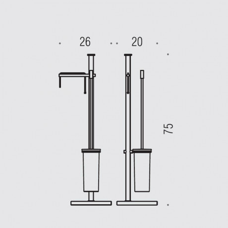 Стойка COLOMBO DESIGN PLUS W4935 с полотенцедержателем и держателем туалетной бумаги цвет хром
