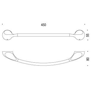 Полотенцедержатель COLOMBO DESIGN MELO B1209 широкий цвет хром