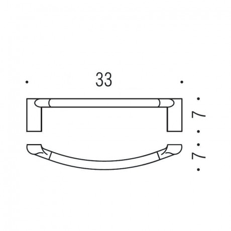 Полотенцедержатель COLOMBO DESIGN LUNA B0131 широкий 33 см цвет хром