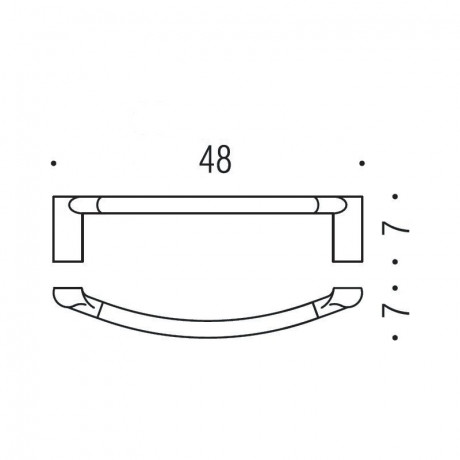 Полотенцедержатель COLOMBO DESIGN LUNA B0109 широкий 48 см цвет хром